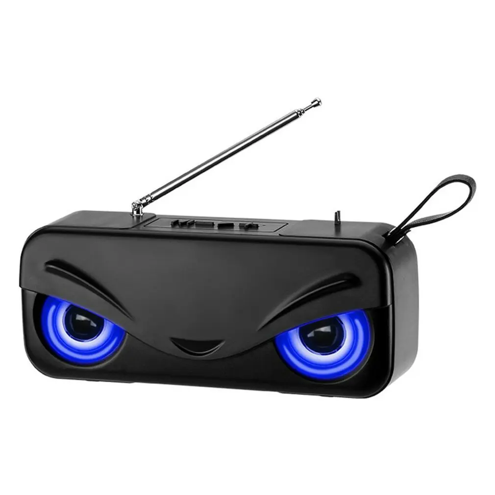 

Portable Wireless Bluetooth-compatible Speaker Band Radio Car Subwoofer Computer Speaker Boombox With Atmosphere Light