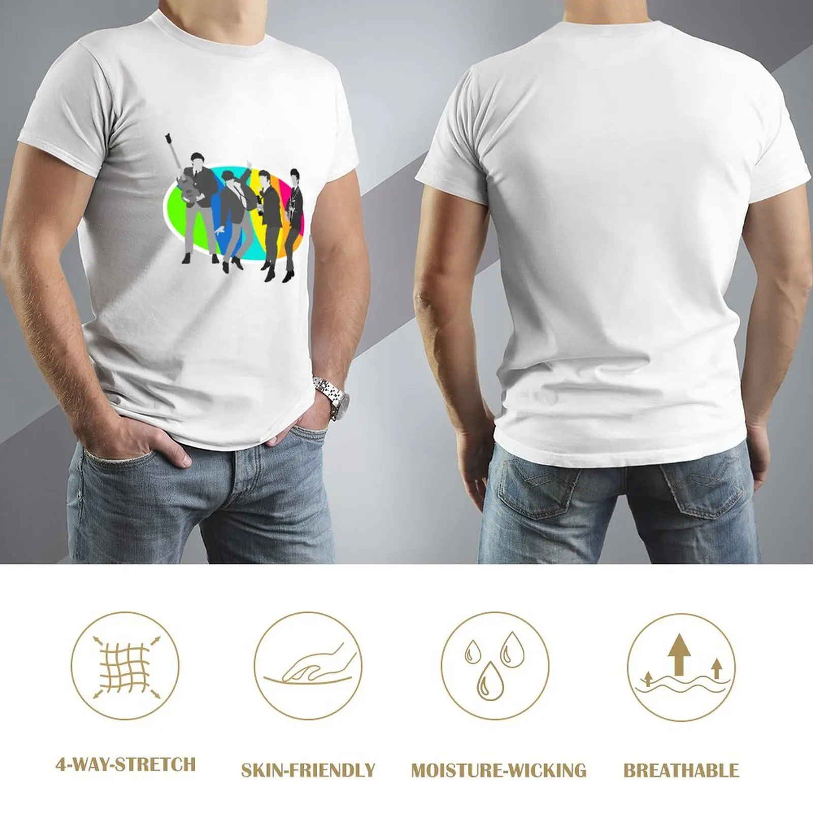 Футболка Beatles винтажная футболка с рисунком милые топы мужская