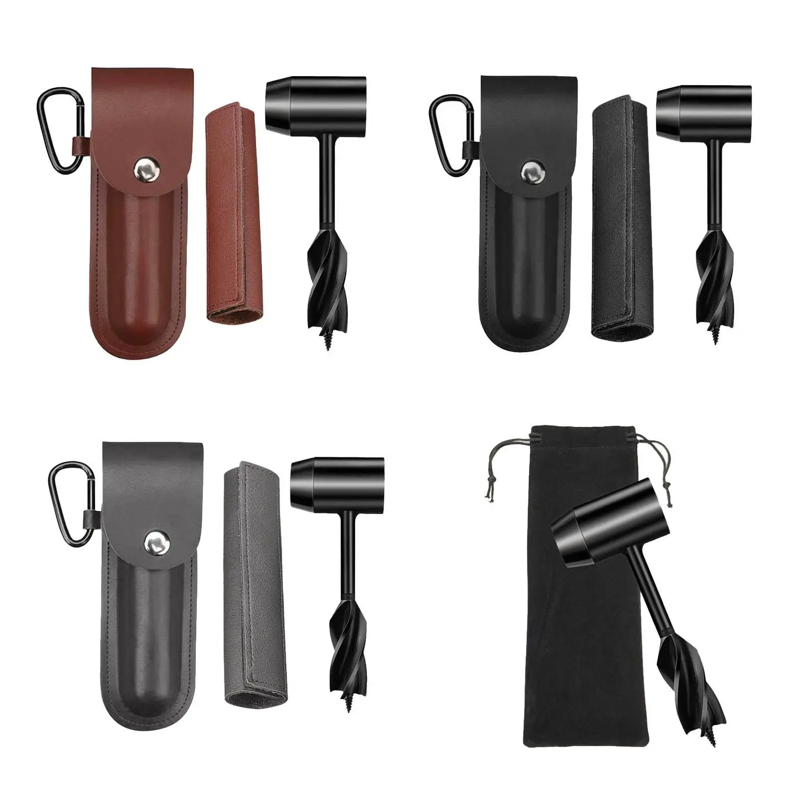 

Hand Wood Auger Drill Bit Wrench Survival Emergency Tool Multi Tool Tools Punch Wood Peg Heavy Duty for Camping Hiking Backpack