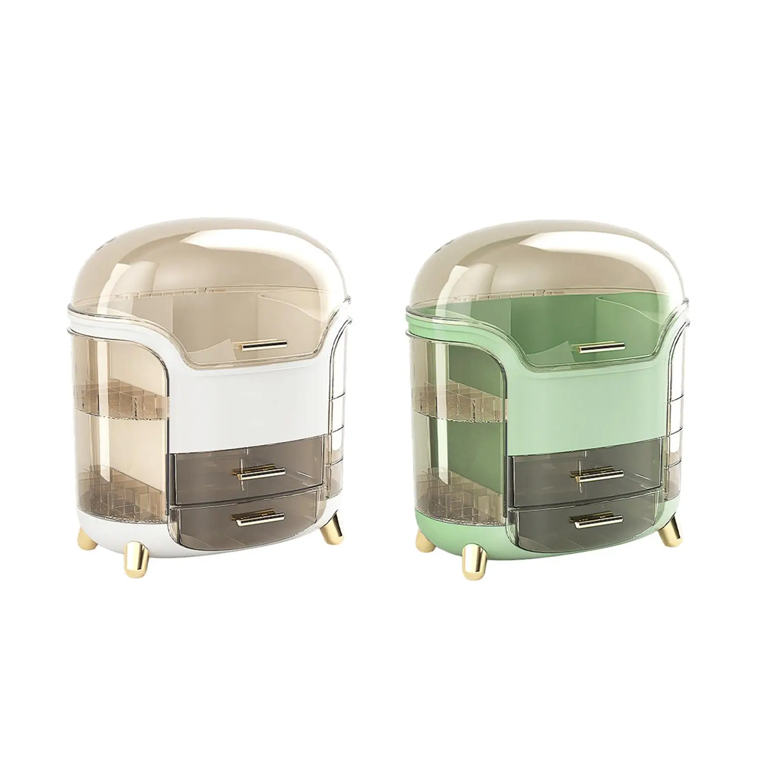 

Настольный органайзер для макияжа, водонепроницаемый ящик для хранения косметики для ванной, столешница 30x34x20 см, прозрачный пыленепроница...