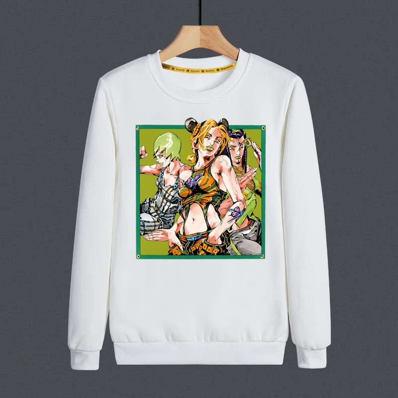 

JoJo Bizarre Adventure Stone Ocean Steel Ball Run JoJo Lion Men Hoodies Sweatshirt Print Trend Mens Clothes Hip-Hop Male