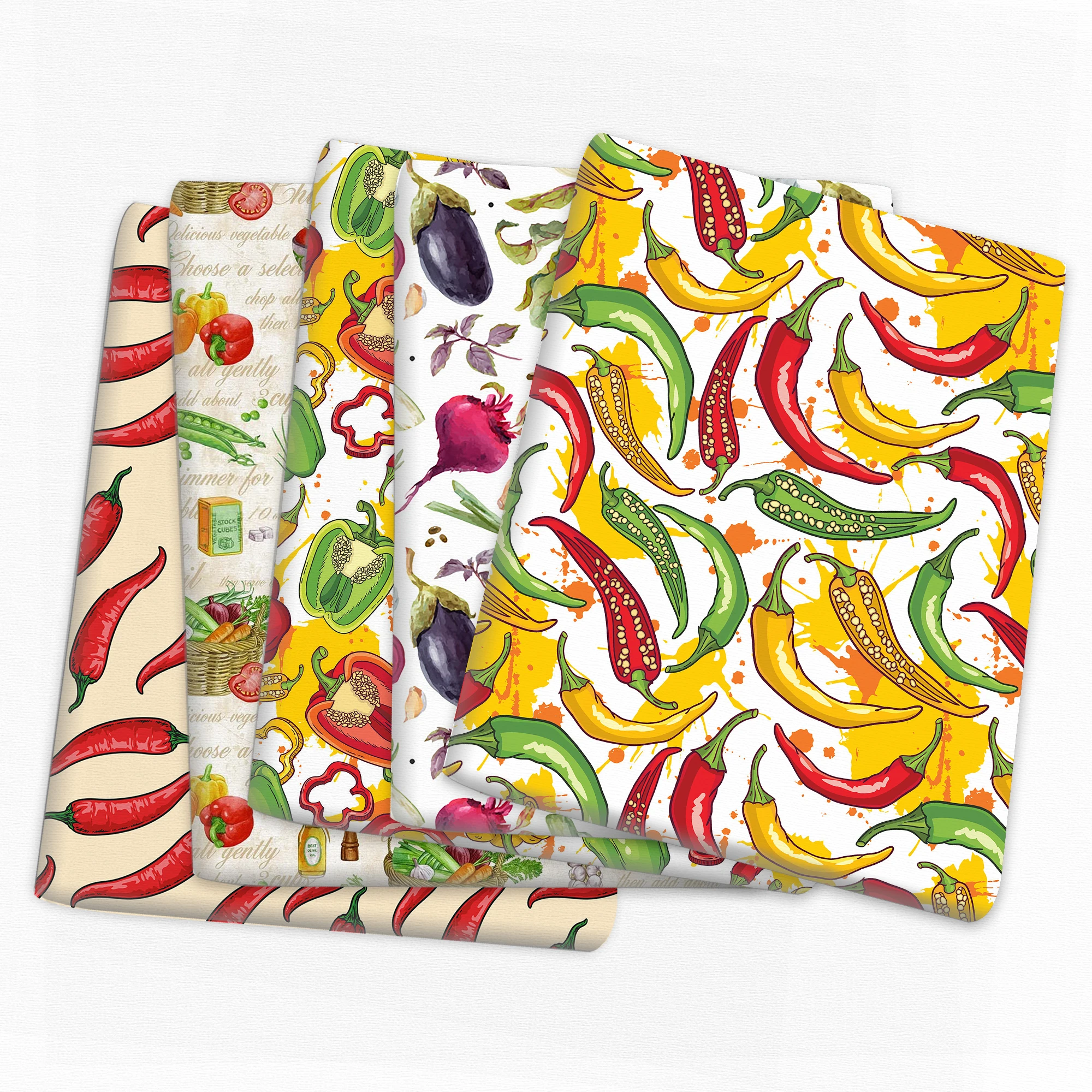 50*145 см лоскутный перец чили овощи полиэфирная хлопковая ткань шитье рукоделие