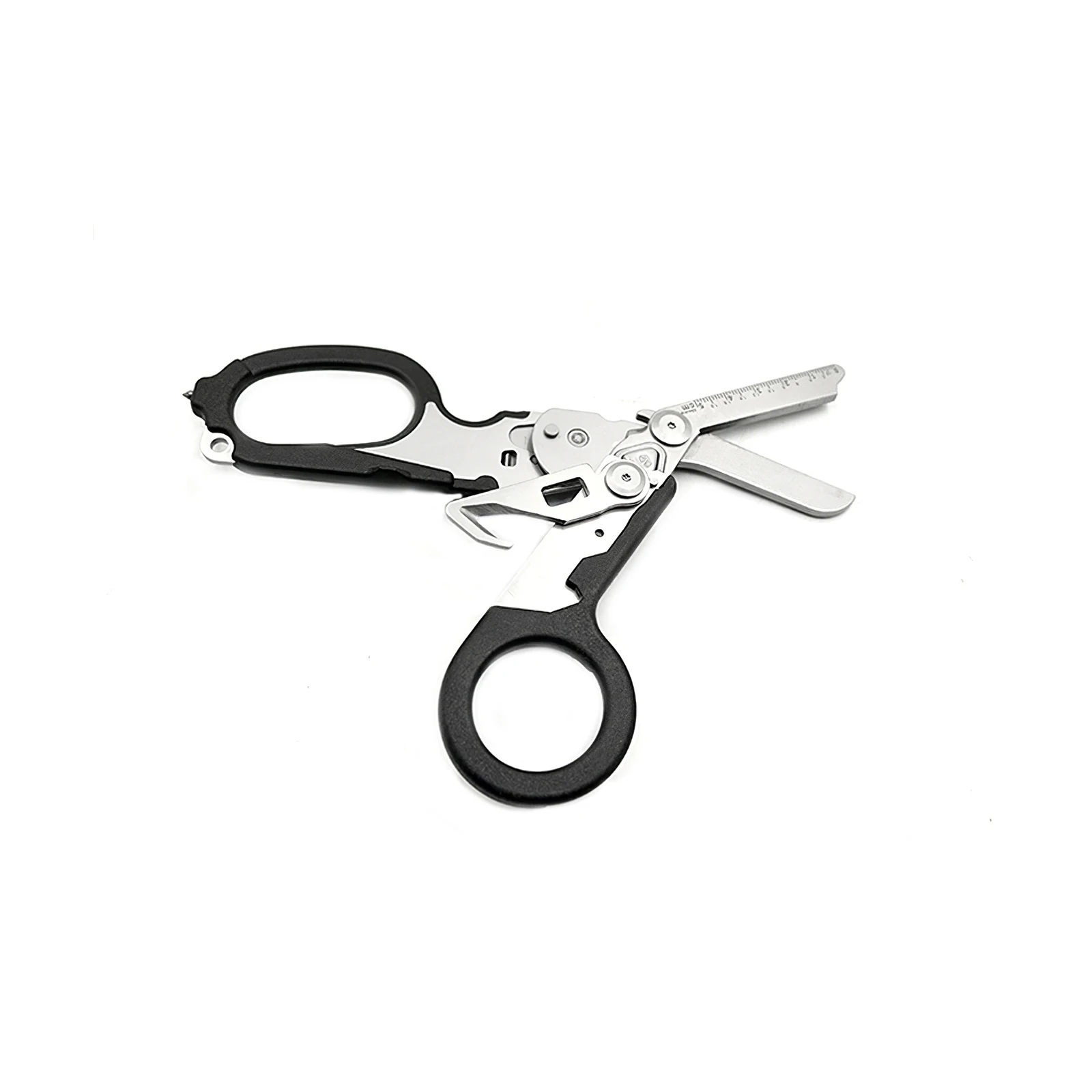 

6 In 1 Emergency Shears Multifunctional Stainless Steel Folding Scissors With Strap Cutter Breaker Space-Saving Folding Shears