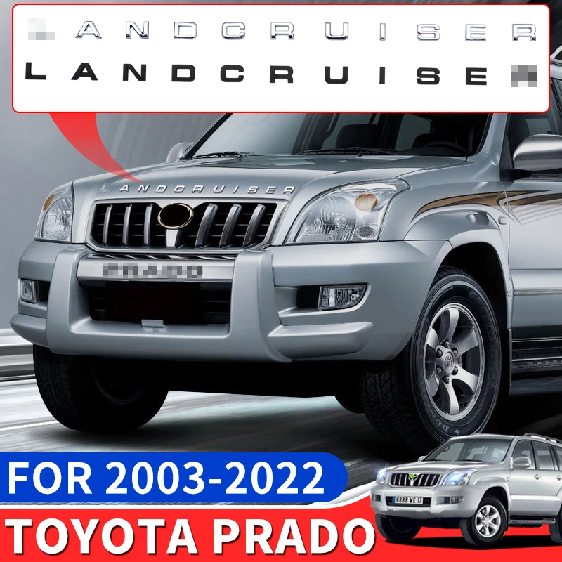 

Для 2003-2021 Toyota Land Cruiser Prado 120 150 Lc150 Lc120 аксессуары буквы наклейки Fj120 Fj150 крышка двигателя декоративный логотип 2009 2008 2007 2006 2005 2004 2003 2002 2010-2021