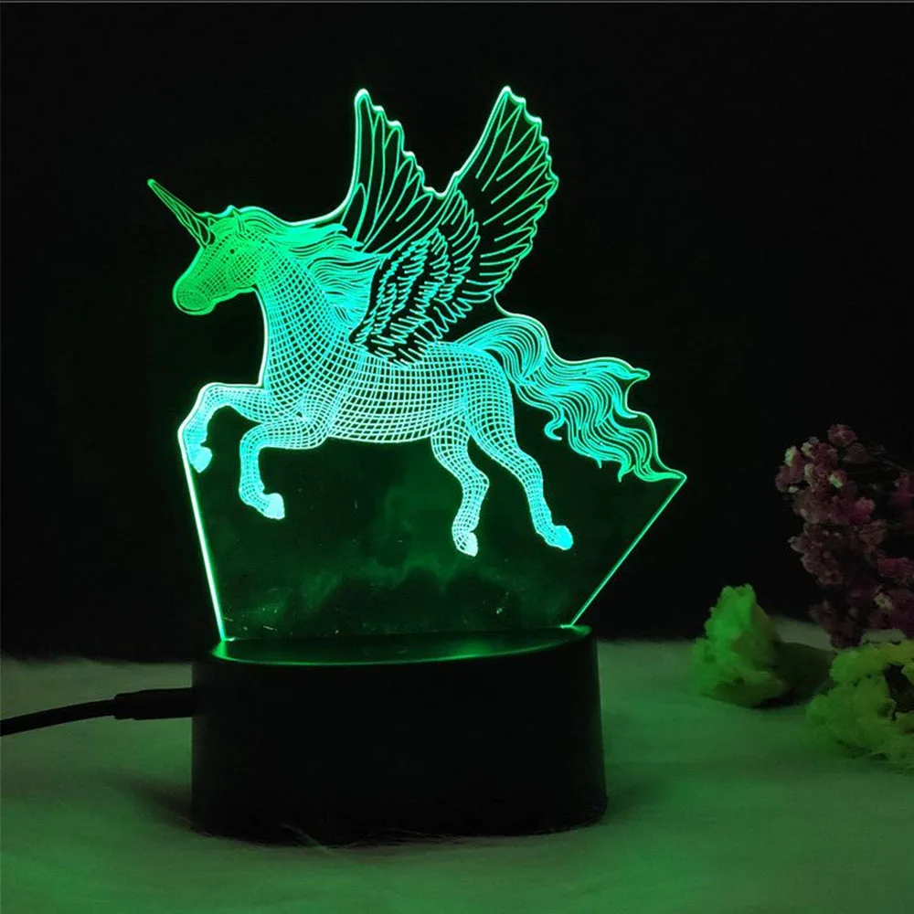 Акриловый светодиодный ночсветильник с USB 3D лампа для рождевечерние НКИ свадьбы