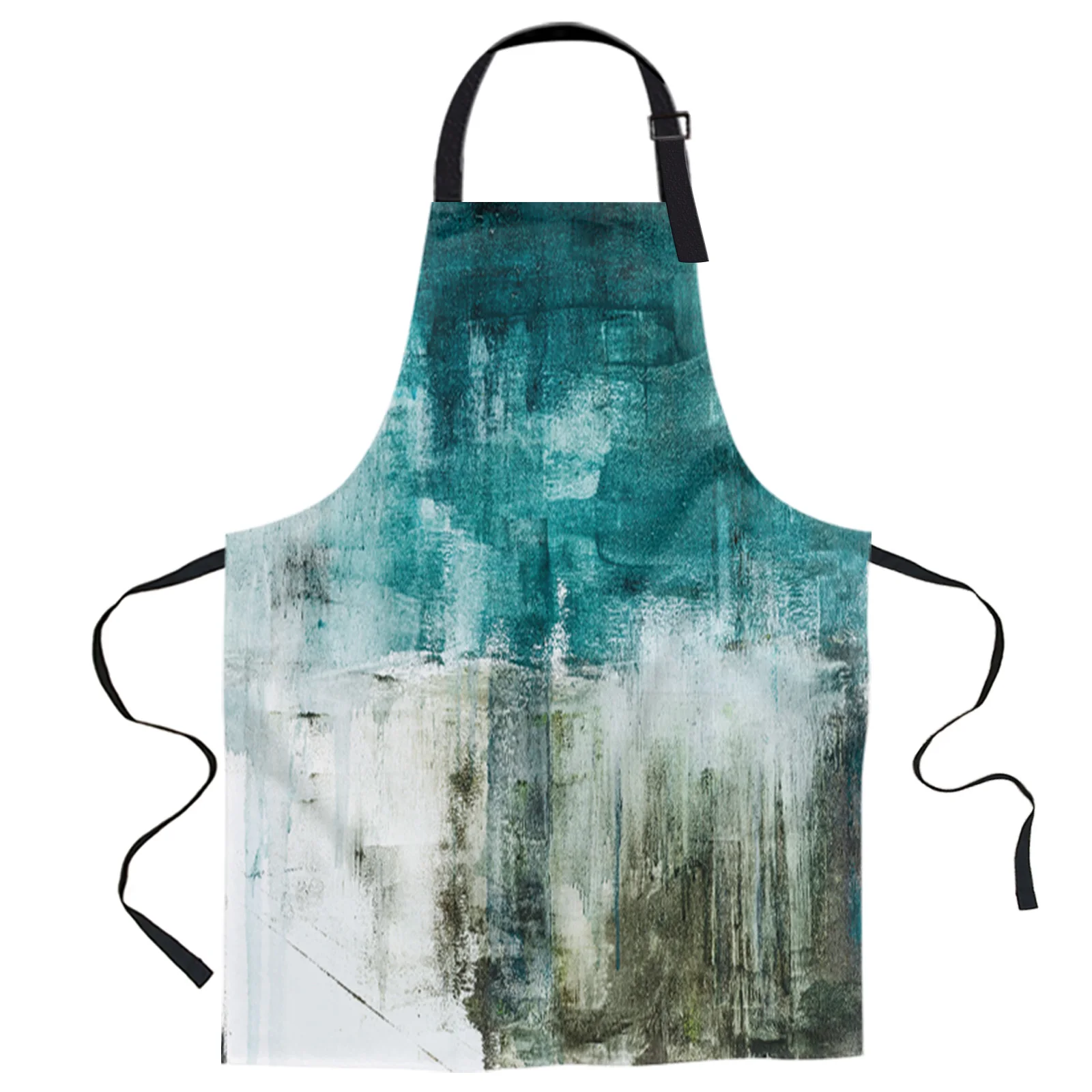 

Abstract Art Watercolor Rock Ocean Oil Painting Design Adjustable Canvas Kitchen Coffee Apron Ladies Couple Cooking Dining