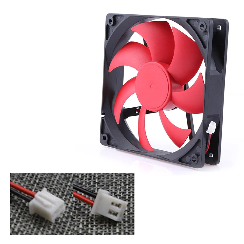 

NEW F12025 120mm PC Cooling Fan Red Blade 12V Desktop Case Fan Cooler DC Axial Fan Hydraulic Bearing For Computer Case