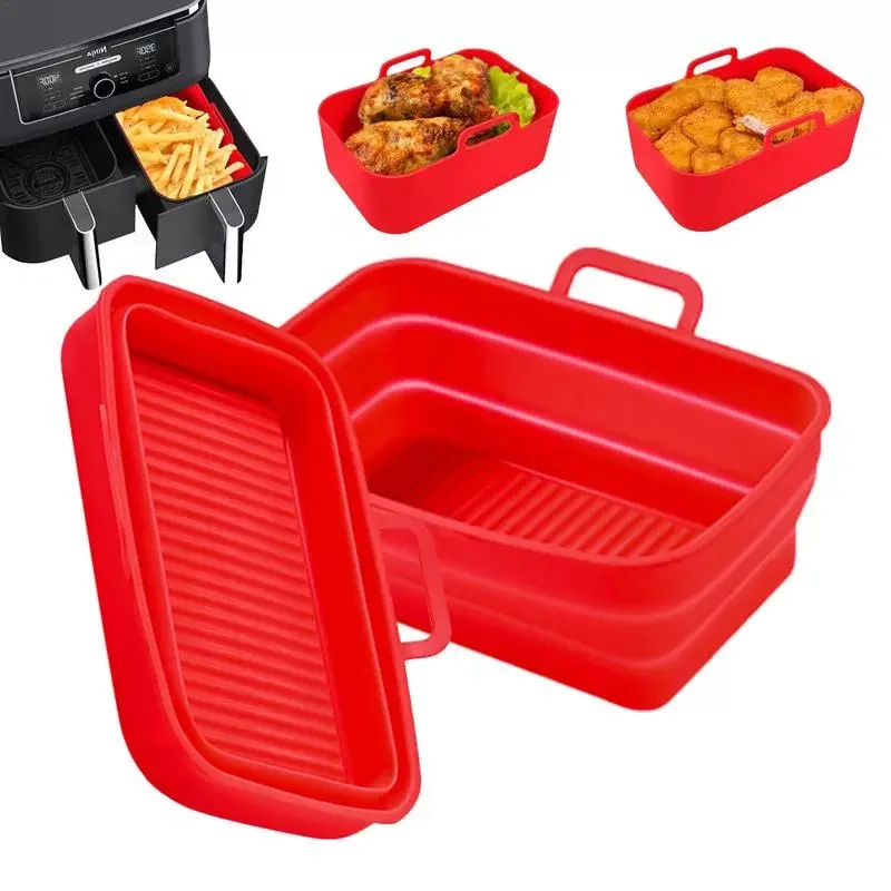 

NEW IN Silicone Accessories For Air Fryer Air Fryer Silicone Liners Silicone Handles Oven Safe 2 Piece Set