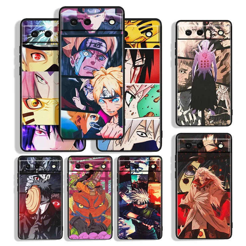 

Naruto Anime Pain Uchiha Sasuke Shockproof Cover for Google Pixel 6 Pro 5 4 4A XL 5G Black Phone Case Shell Soft Fundas Coque