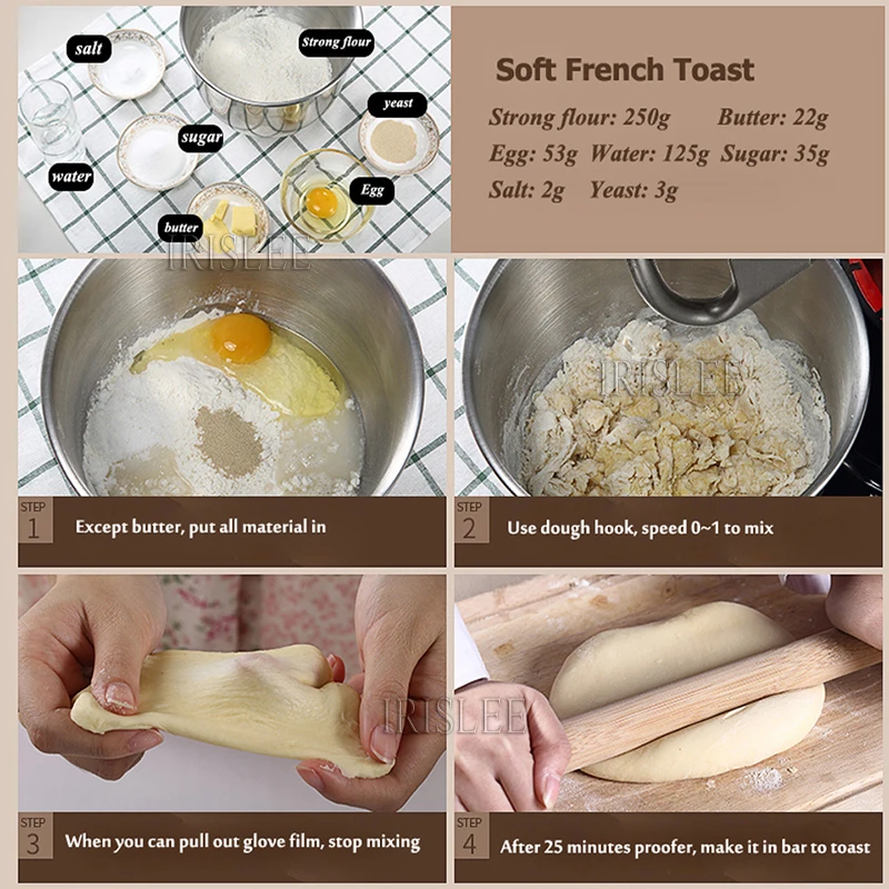 Кухонный миксер IRISLEE блендер тихий мотор венчик для кремовых яиц тестомес