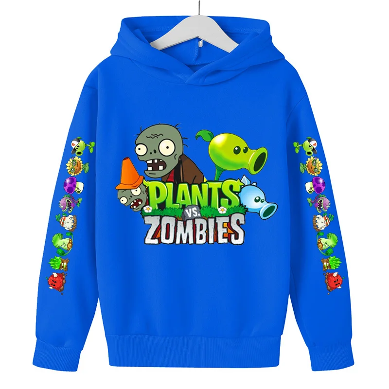 

2022 Kids Hoodie Game Plant Vs Zombie Figure Child Sweater High Quality Comfortable Fabric Spring and Autumn 4-14 Years Old