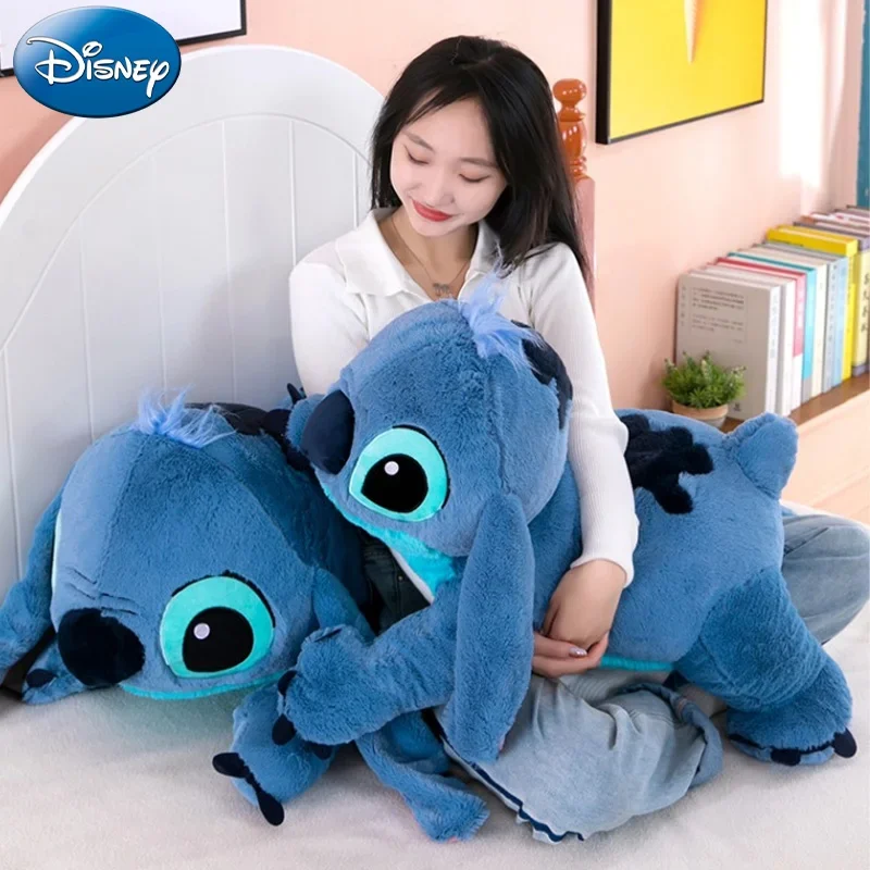 

45/60/80cm Lilo & Stitch Plush Doll Disney Anime Stitch Extra Large Cartoon Soft Stuffed Headrest for Kids New Years Toys Gift