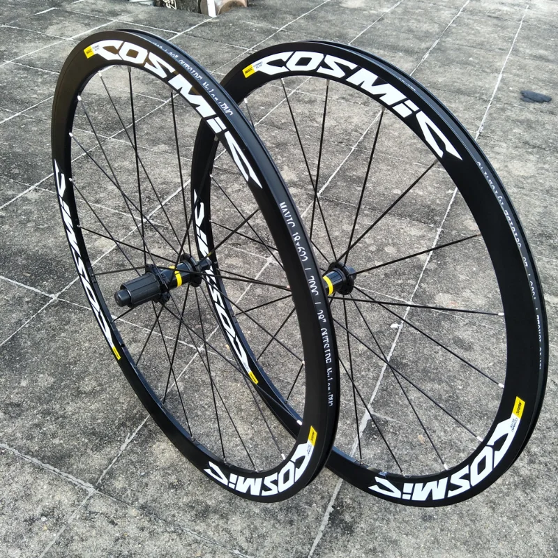 

Road Bike Wheel Set 700C 40mm Singlespeed Rim Aluminum Alloy Cosmic Elite V Brake Disc Brake Racing Bike Accessories Wheel Mzyyh