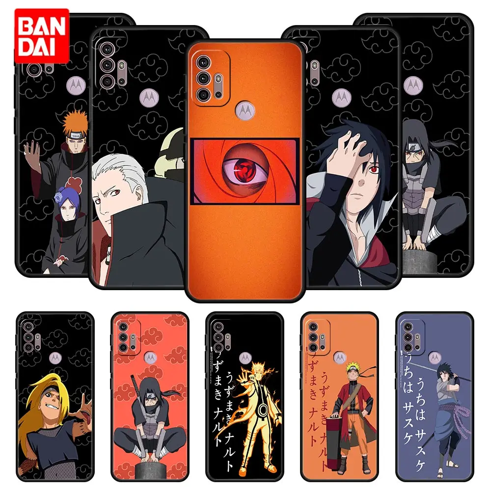 

Cover Case for Motorola Moto G30 G50 G60 G8 G9 G200 G31 G60s Power Plus Play Lite Bag Capa Armor Naruto Anime Cartoon Akatsuki