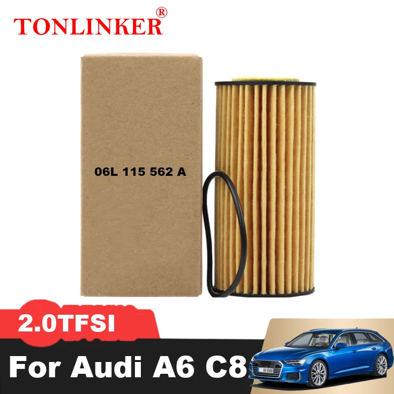 Масляный фильтр TONLINKER 06L115562A для Audi A6 C8 5th 2,0 TFSI 2,0 40TFSI 45TFSI 2019 2020 2021 2022-Now CVKB DLBA, автомобильные аксессуары Масляный фильтр TONLINKER 06L115562A для Audi A6 C8 5th 2,0 TFSI 2,0 40TFSI 45TFSI 2019 2020 2021 2022-Now CVKB DLBA, автомобильные аксессуары