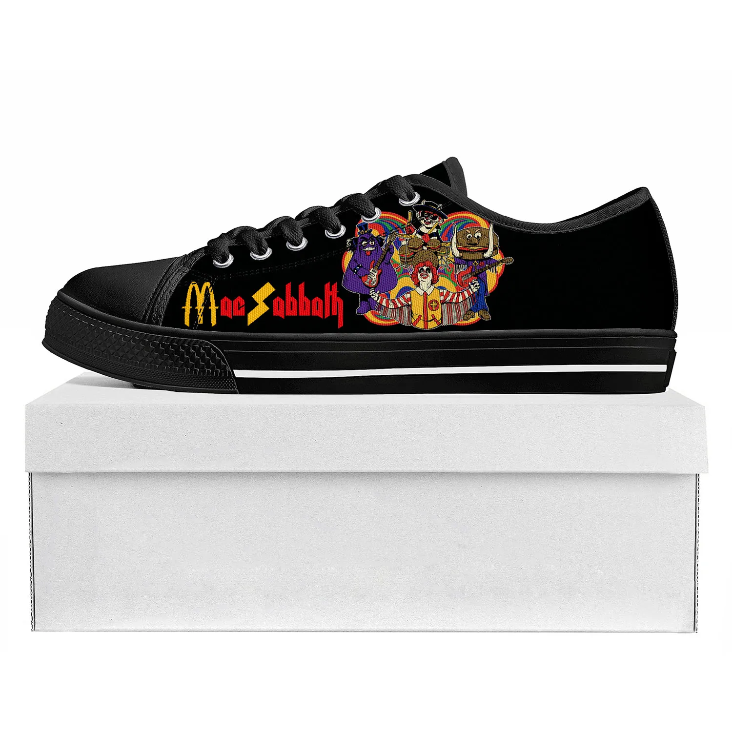 

Mac Sabbath Low Top Sneakers Womens Mens Teenager High Quality Sneaker Canvas Casual Custom Made Shoes Customize Shoe Black