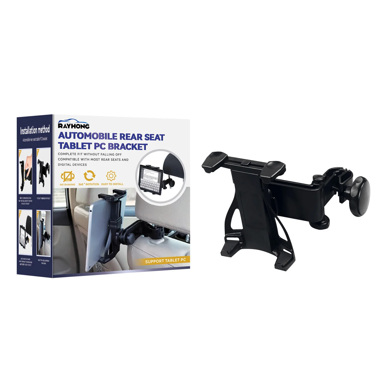 

Tablet Car Holder Car Tablet Holder Back Seat For Kids 360Rotatable Headrest Tablet Mount With Dual Adjustable Positions Phone
