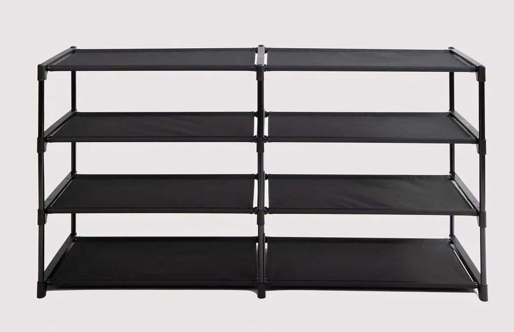 

4-уровневый органайзер для хранения, насыщенный черный, 24 пары