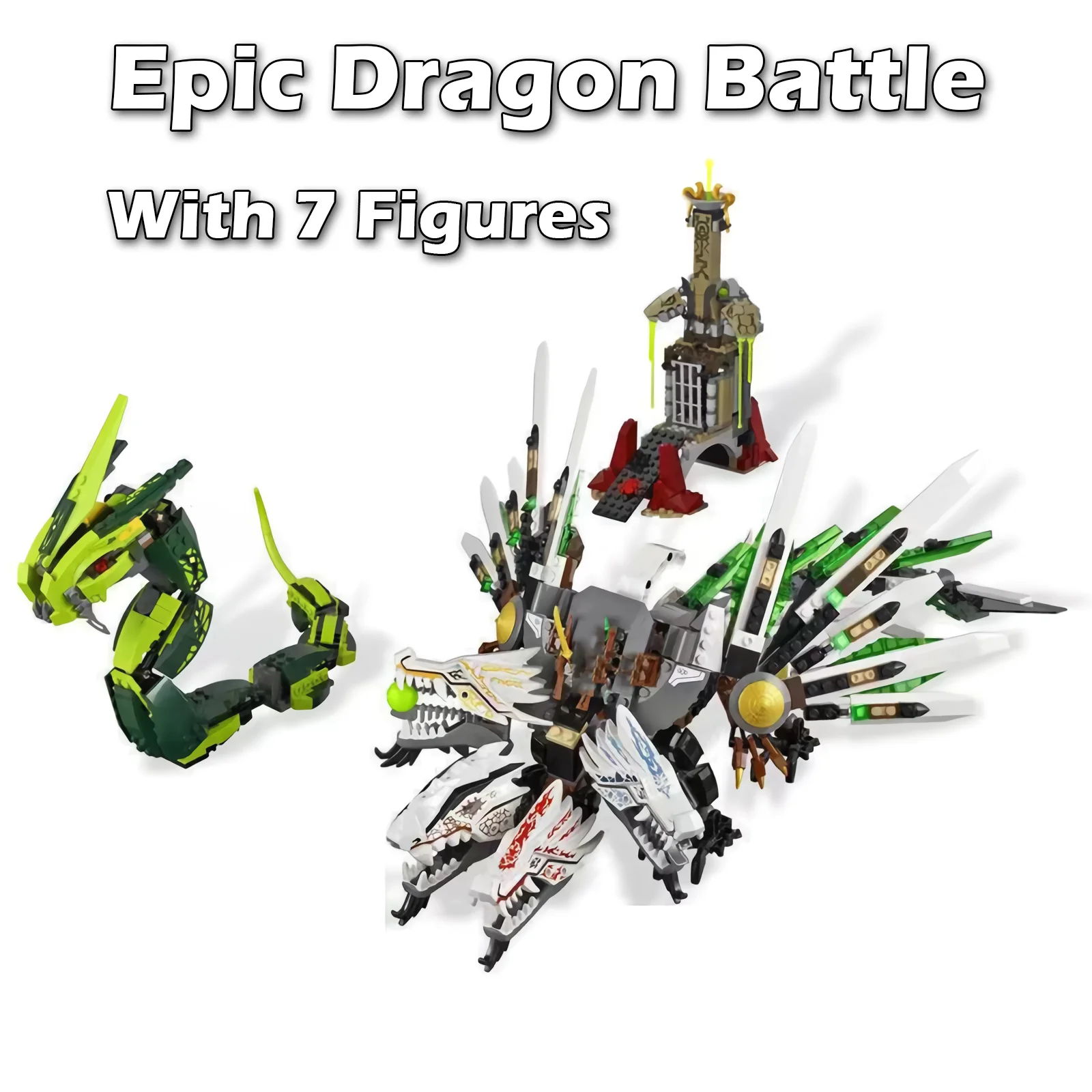 

Ninja Epic Dragon Battle 959PCS Compatible 9450 Building Block Model Fight Birthday Present For Child