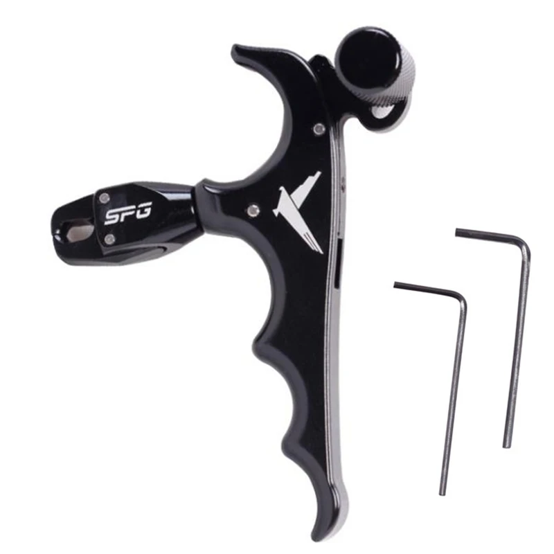 

SPG Outdoor 4 Finger Bow Release Caliper Thumb Trigger Grip Compound Bow Hunting Archery Aid Hunting Accessories
