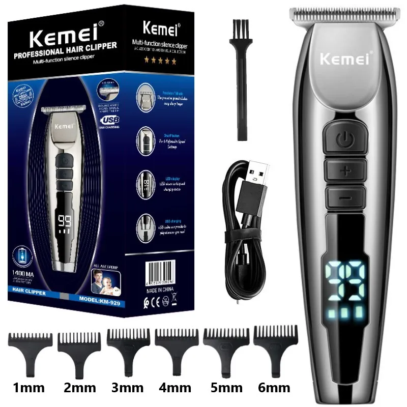 

Электрическая машинка для стрижки волос с ЖК-дисплеем, 0 мм