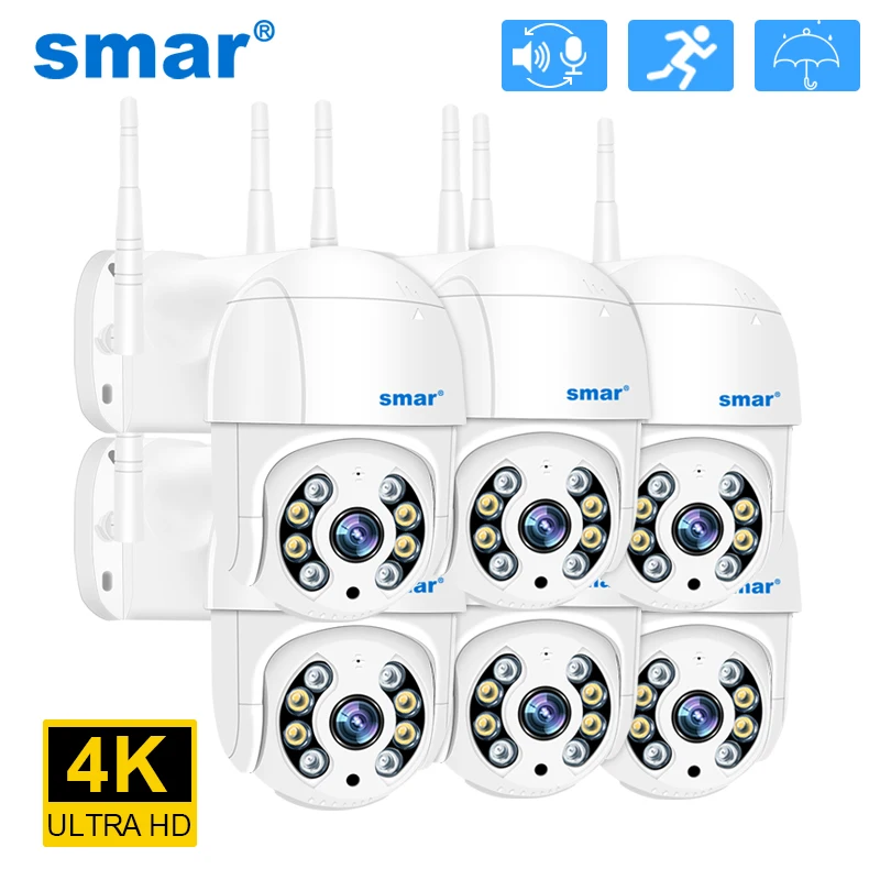 Smar 4K 5MP 3MP 1080P Outdoor WiFi PTZ IP Camera Two Way Audio Smart Color Night Vision Auto Tracking Security Surveillance - купить по
