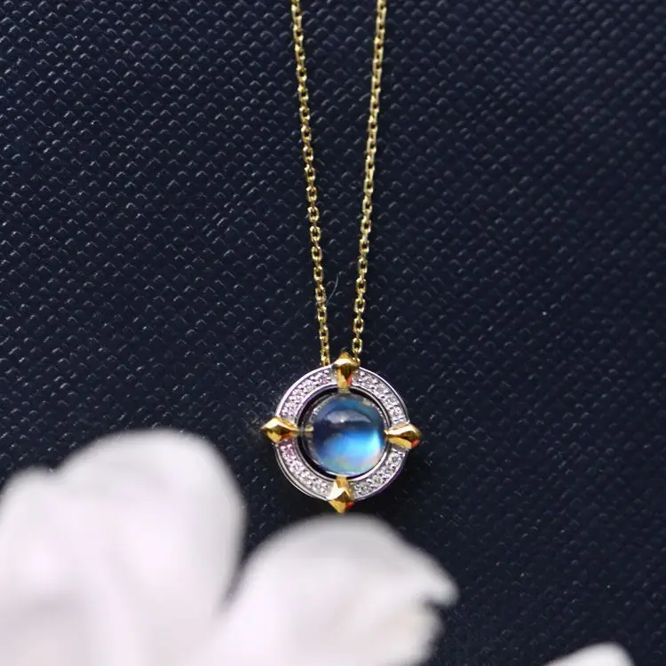 

Moonlight Stone Necklace Female Set Necklace Collar Chain Single Drop Double Color Advanced