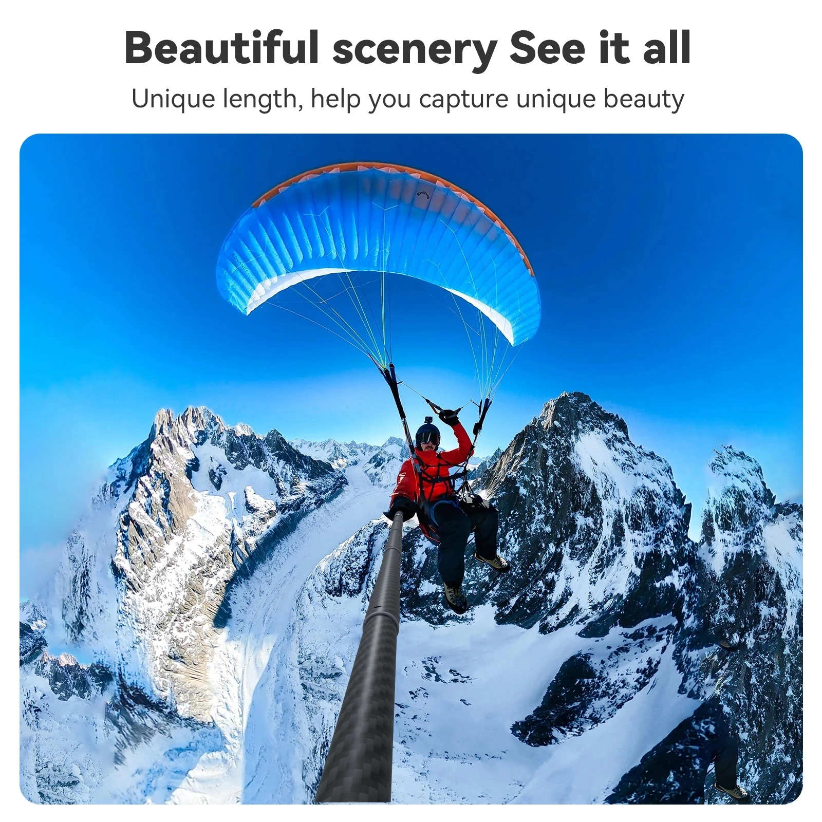 TELESIN 1 2 м 3 углеродное волокно монопод для селфи выдвижной + винт 1/4 камеры GoPro 13 12