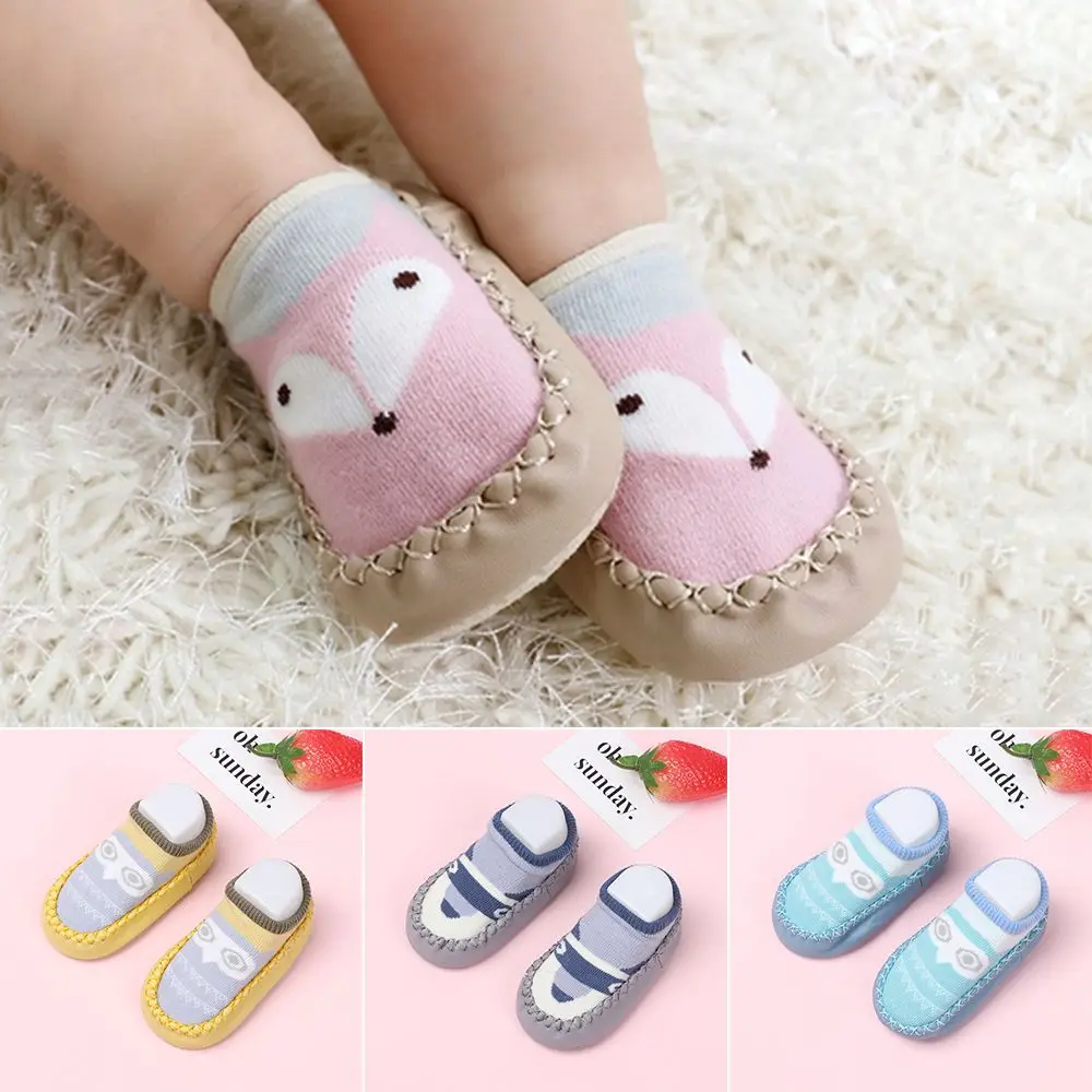 Детские носки для ползания по комнате, мягкие, с антискользящим покрытием, для младенцев, домашние сапожки для первых шагов, из хлопка, на пол.