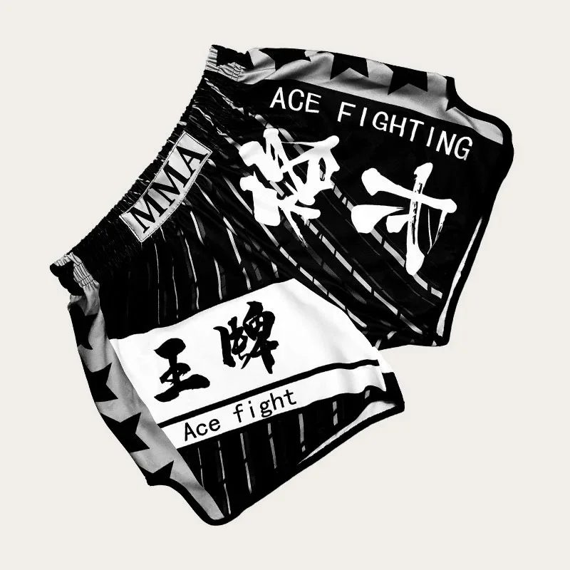Большие продажи боксерские штаны с принтом бритья шорты Tiger MMA одежда Sanda низкая