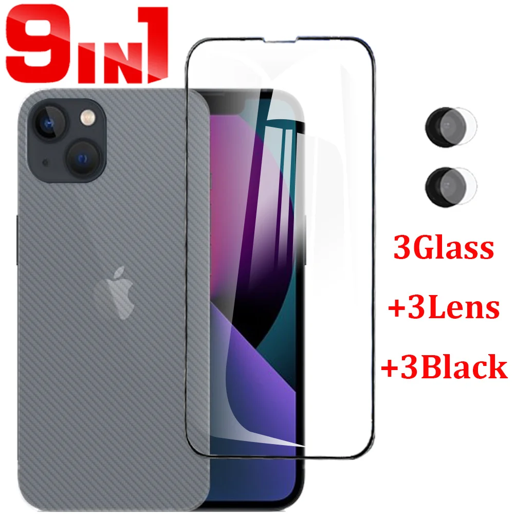 

Glass For iPhone 14 Pro Max Screen Protector Apple 14Pro 13 Tempered Glass i Phone 14 Plus Phone Front Film iPhone 13 6.1 inches HD Glass iPhone14 Film Back and Camera Lens Protection iPhone-14 Protectors