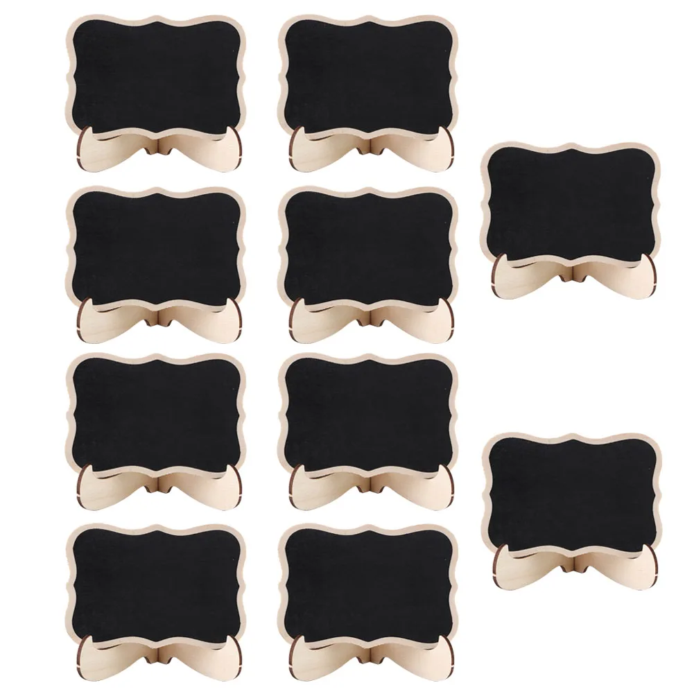

10Pcs Wooden Blackboard for Crafts Display Bar Desktop Message Wedding Decorations