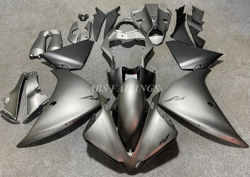 

4Gifts New ABS Motorcycle Fairings Kits Fit For YAMAHA YZF-R1 2012 2013 2014 12 13 14 Bodywork Set Custom Gray Matte