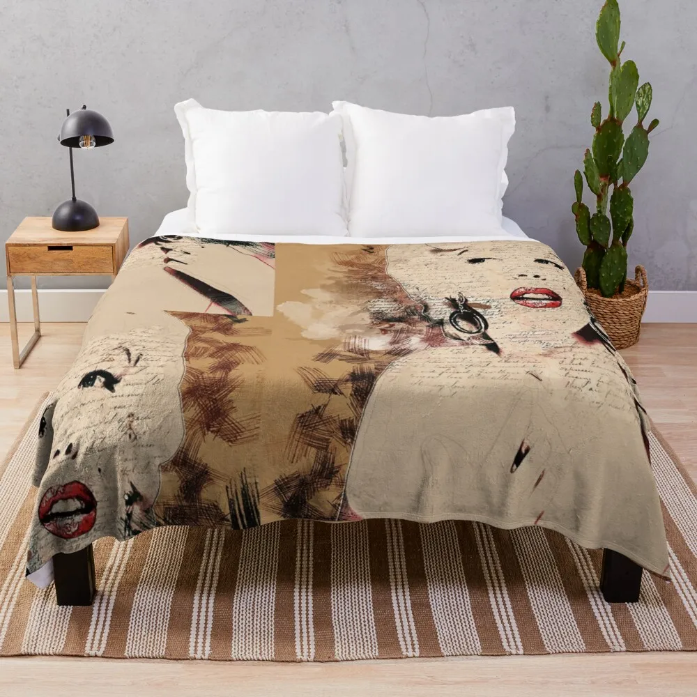 

Marilyn Monroe абстрактный цвет плед одеяло Ретро одеяло s флис Bkanket хлопок диван плед одеяло