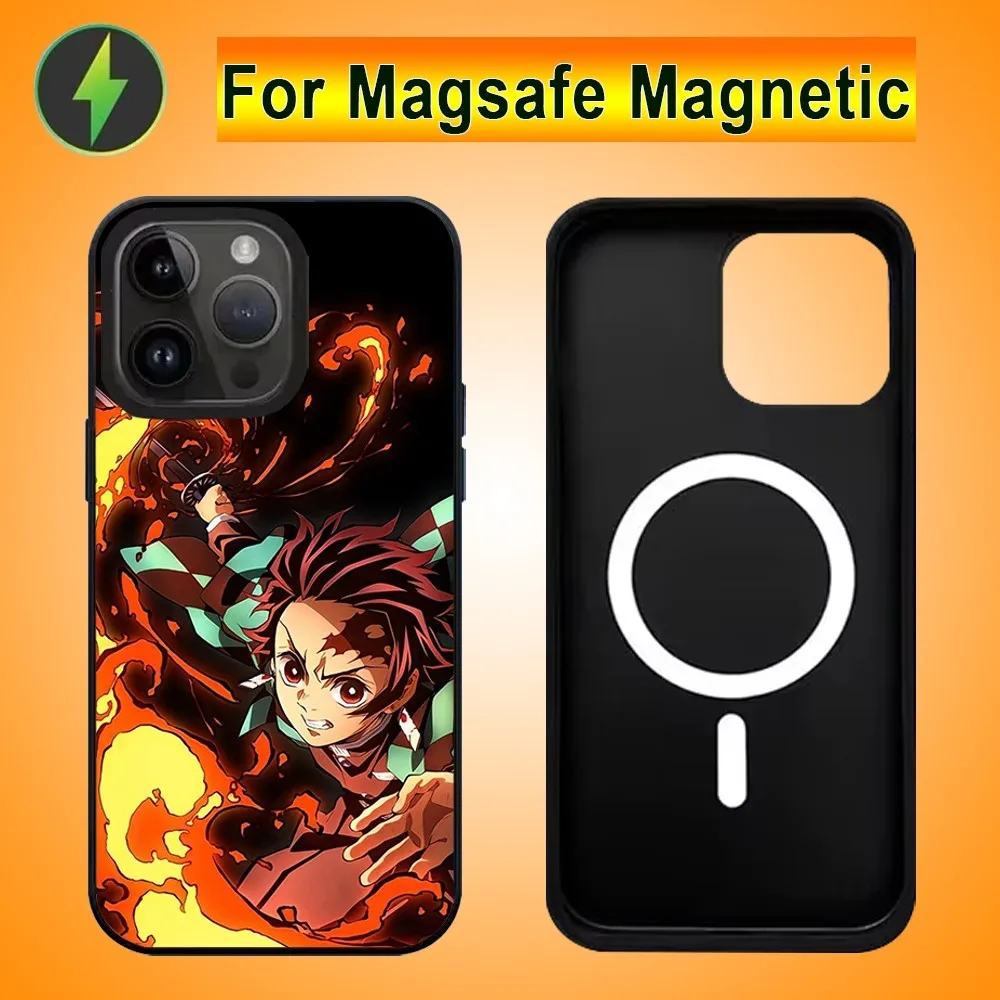 Чехол для телефона Demon S-Slayer K-Kimetsu No Yaiba IPhone 15 14 13 Pro Max 11 12 Mini зеркальный чехол