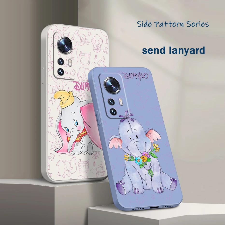 

Disney Dumbo Cool For Xiaomi Mi 13 12T 11i 11X 10S 10 Pro Lite Ultra 5G Liquid Rope Silicone Phone Case