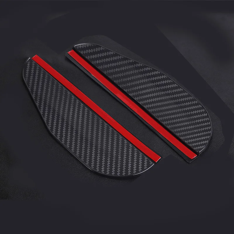 

Visor Rear mirror shield 185x60mm 2Pcs Accessories Black Car Protector