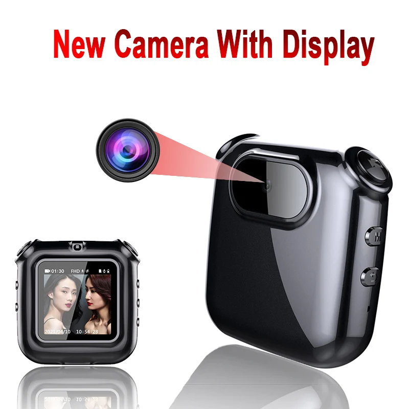 

Новинка 2022, мини-камера 1080P FHD, видеокамера с зажимом и дисплеем, видео, аудио, диктофон, маленькая камера, мини-видеорегистратор DV ai