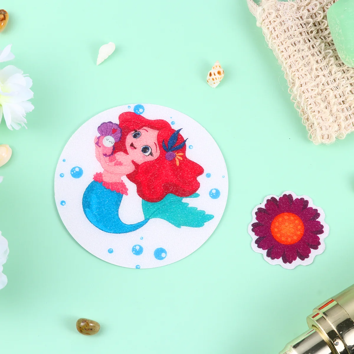 

Наклейки для ванны, наклейки для ванны, наклейка с рисунком цветов и маргариток для ванной комнаты, безопасные тройники для туалета, цветочн...