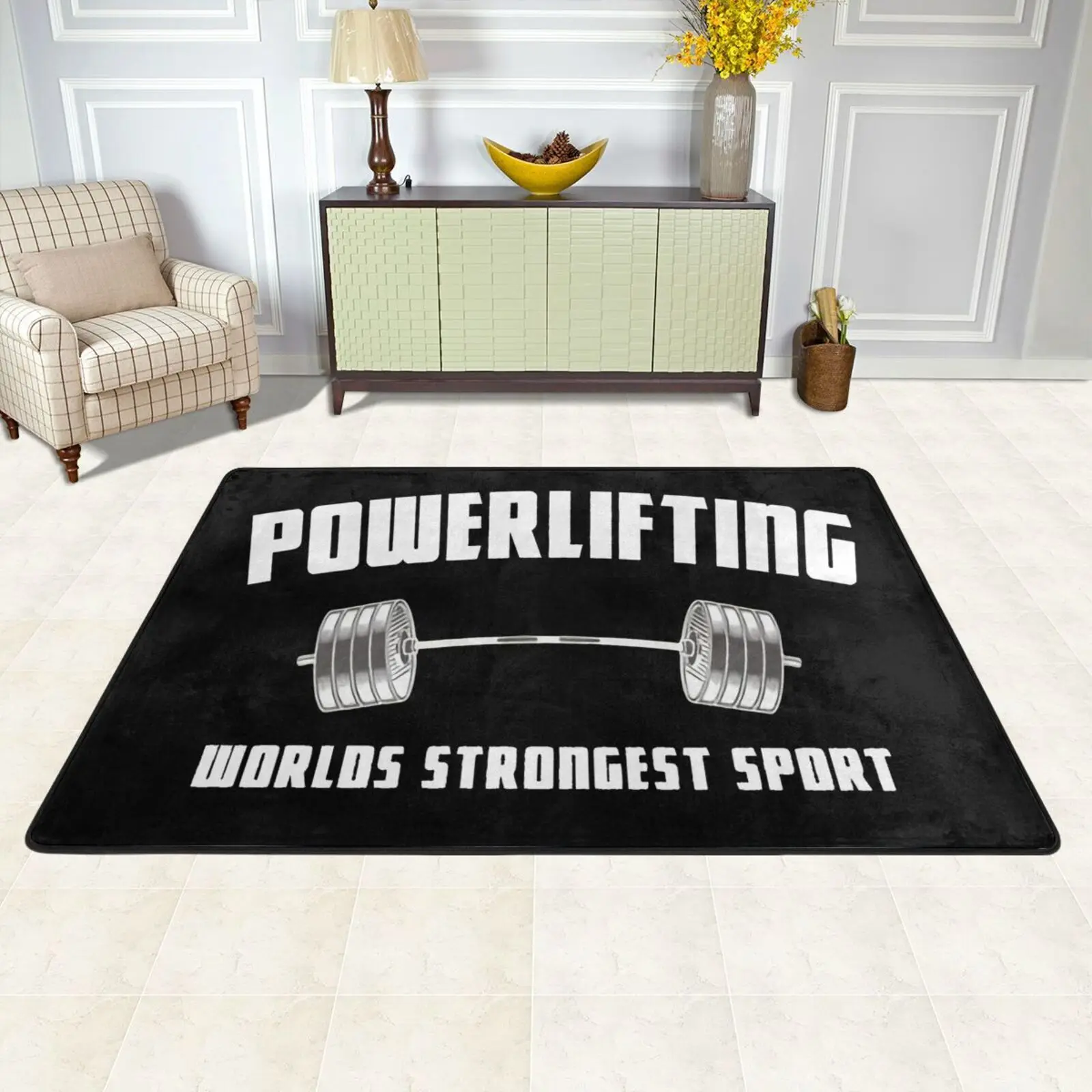 

Powerlifting Gym для тяжелой атлетики, бодибилдинга ковер из полиэстера для девушек, украшение для спальни, привлекательный напольный ковер из ани...