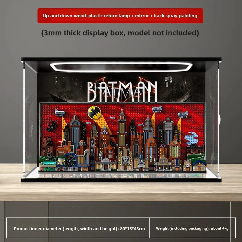 Фото Подходит для LEGO 76271, акриловая защитная коробка для хранения и демонстрации модели Бэтмена из анимационного фильма «Готэм-Сити» с защитой от пыли. №2