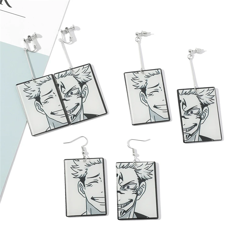 

New Arrivals Anime Jujutsu Kaisen Acrylic Earrings Epoxy Cartoon Characters Pendants Trend Accessories Fashion Jewelry Gifts