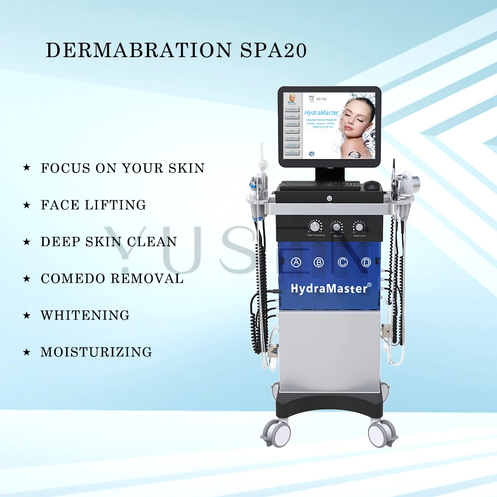 

New 14 in 1 Facial Oxygen Jet Peel Hydro Dermabrasion Pore Shrink Skin Care Blackhead Remover Hydrafacial Machine Beauty Health