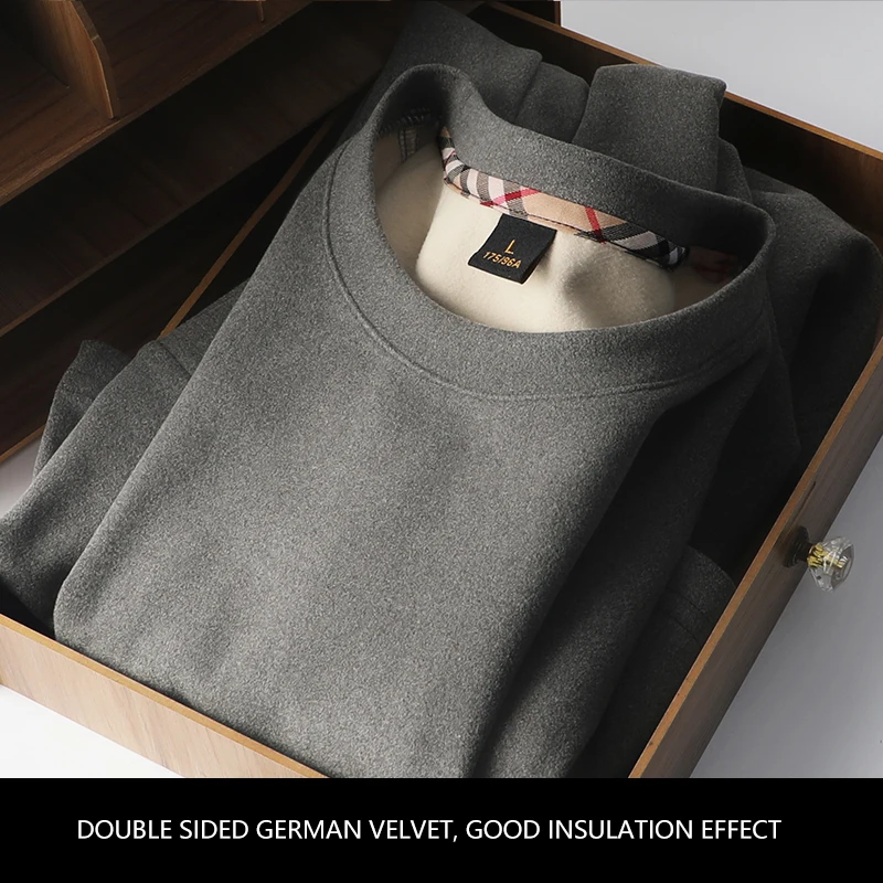 Двусторонняя бархатная Мужская футболка с коротким рукавом теплое нижнее белье
