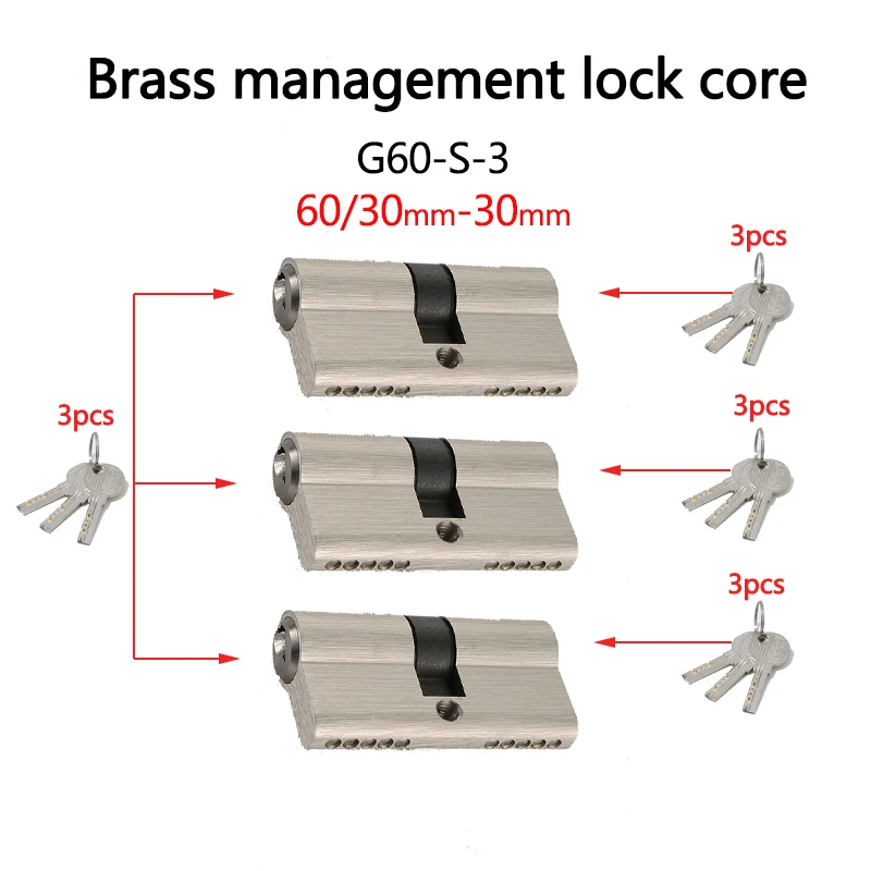 

Цилиндрический замок Мандоле латунный 60/70/80 мм