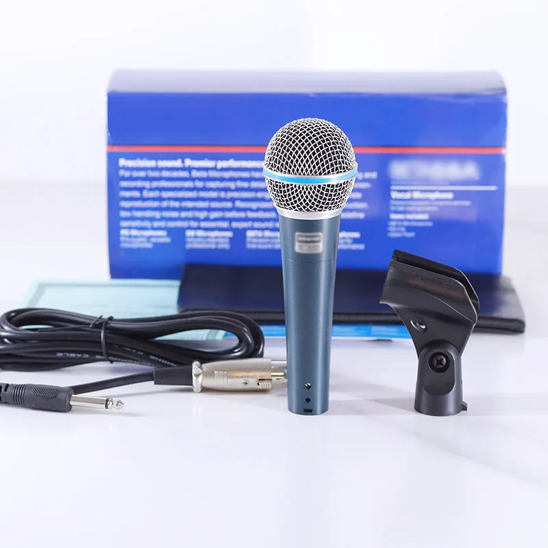 

58 A wired karaoke handheld microphone singing church teacher vocal dynamic microphone with switch switch 58 A microphone