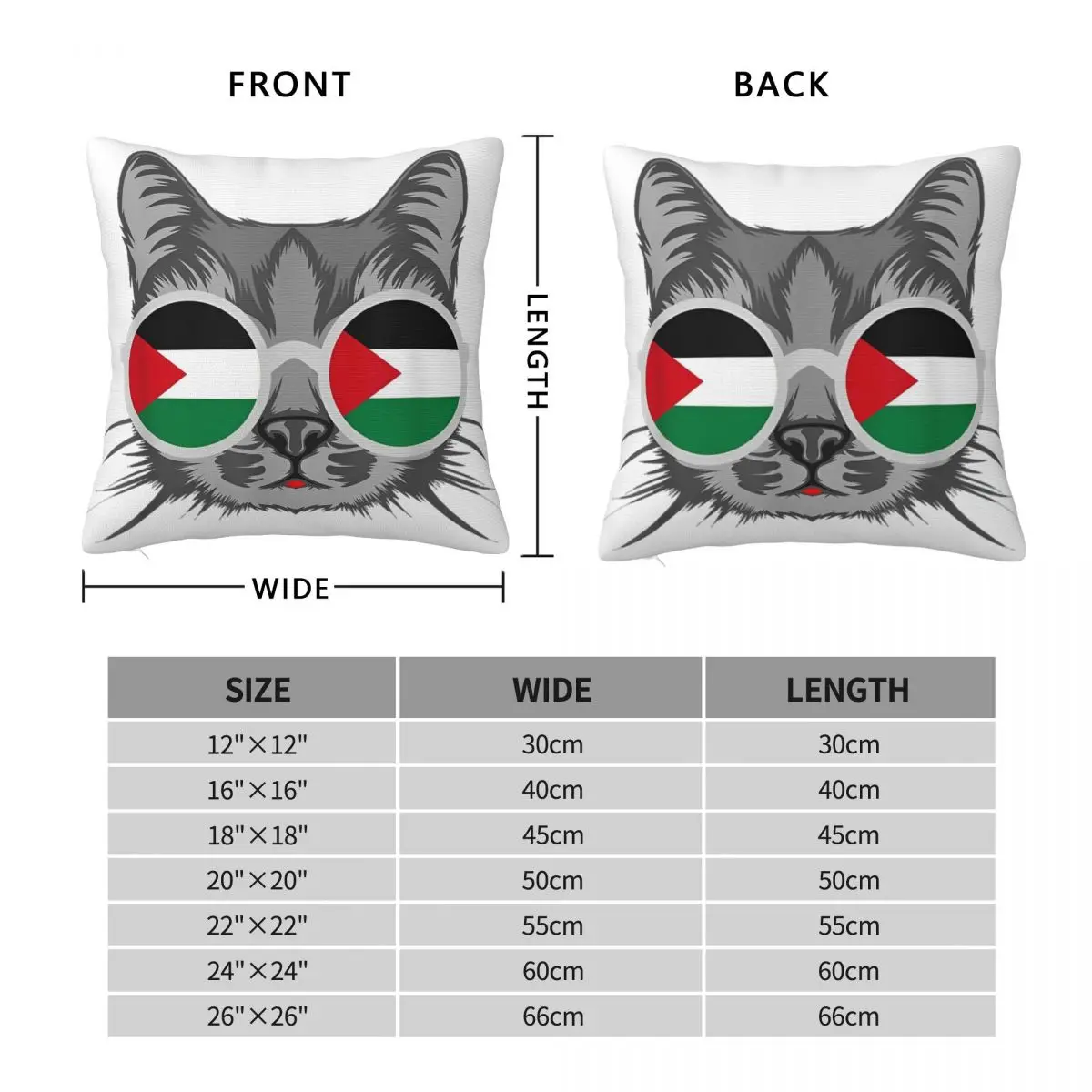 Флаг Палестины Палестинский кот Газа наволочка с принтом ткань подарочная для