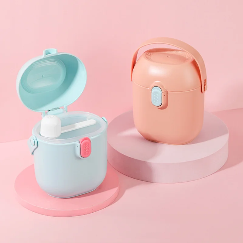 Portable Baby Food Storage Box BPA Free Formula Dispenser Cartoon Infant Milk Powder Box Toddler Snacks Cup Container
