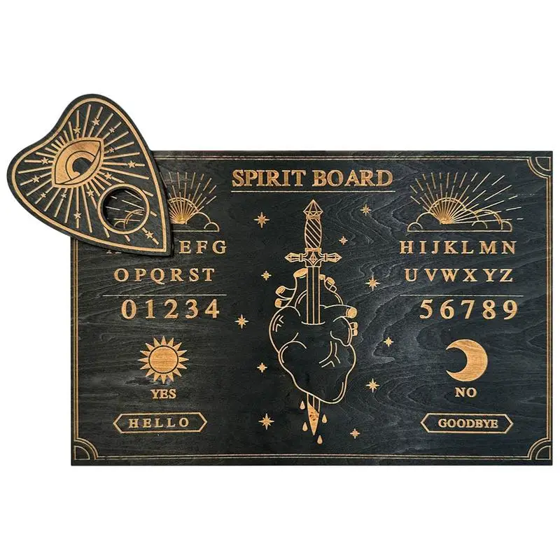 

Спиртовая доска Ouija, деревянный прибор для принятия решений, доска для сообщений с буквами и числами, маятниковая доска для ведьмы, принадлежности, дух