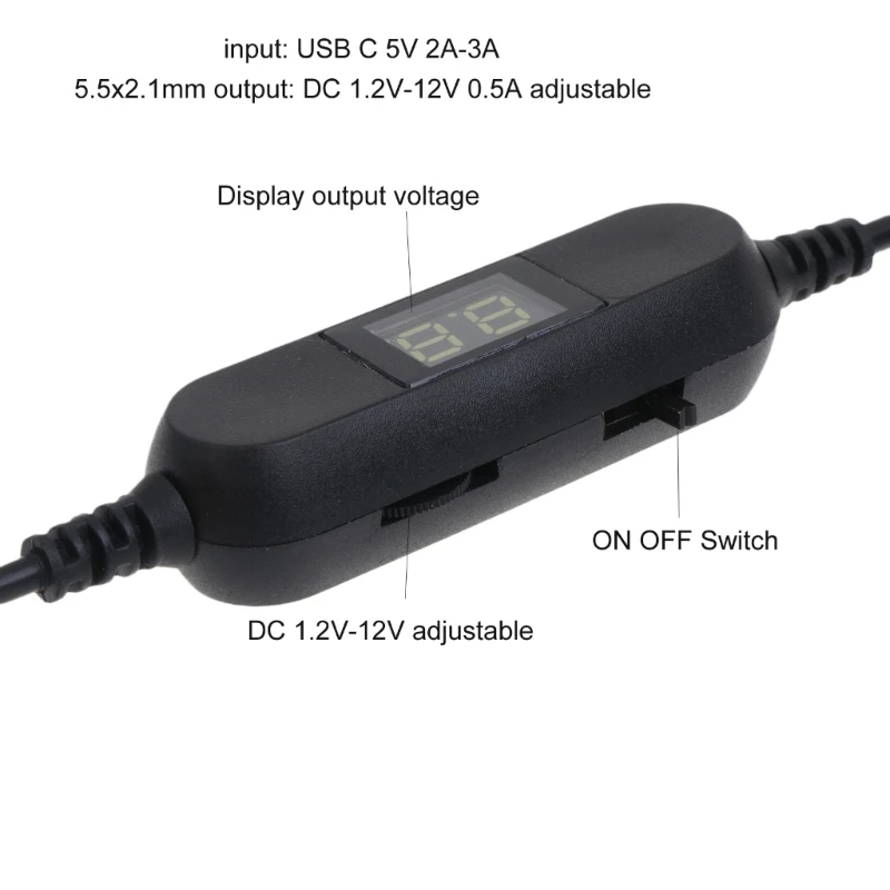 50 см USB C до 1 5 В 3 4 6 9 12 регулировка напряжения кабель Dislpay LR03AAA LR6AA устройства для
